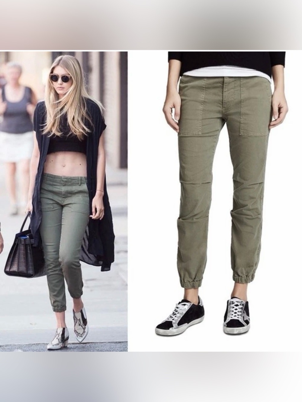 Nili Lotan‎ Olive Green Utility Chinos size 2